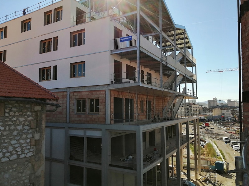 La Plateforme numérique à Marseille - Chantier du bâtiment A
