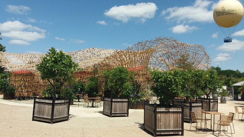 La plus haute structure en bambou d’Eroupe au parc Terra botanica à Anagers (Maine-et-Loire)
