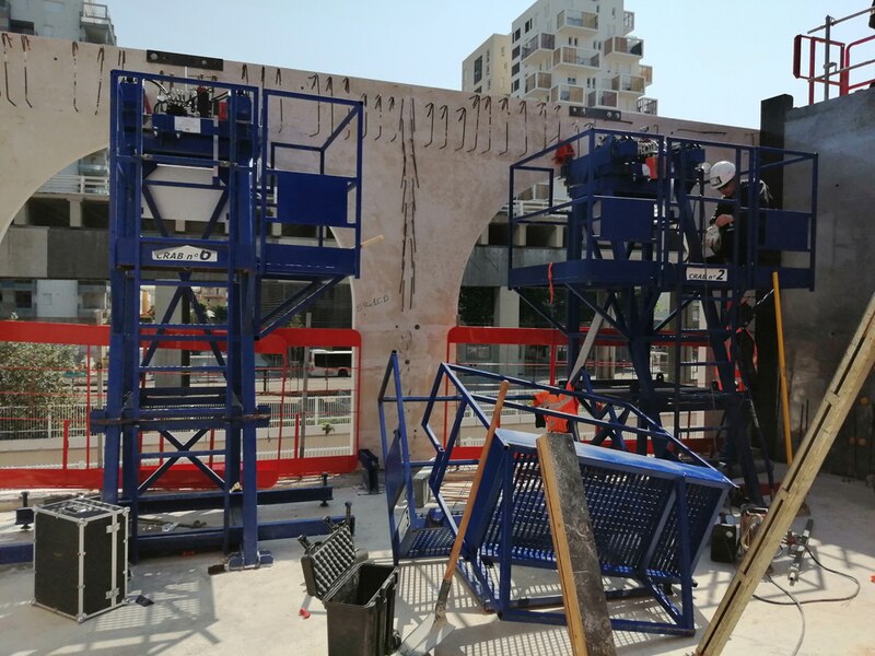 Chantier de La Porte bleue à Marseille (Bouches-du-Rhône)