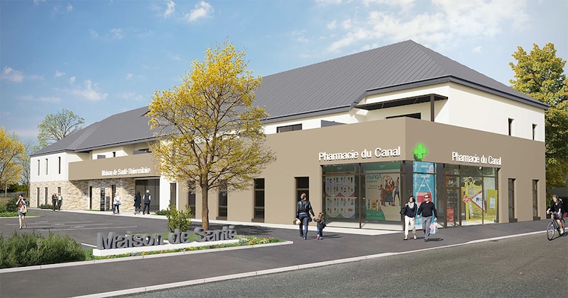 Projet de maison de santé avec des logements à l’étage (conception-réalisation) à Thorey-en-Plaine (Côte-d’Or), par AA Group et STCE