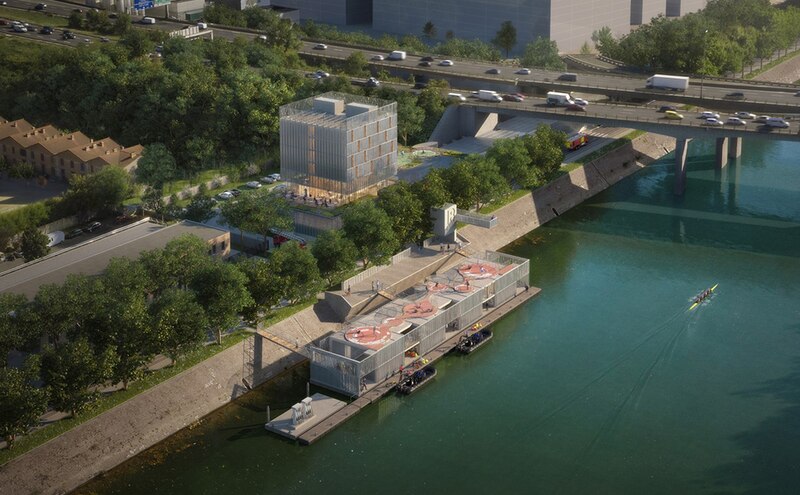 Projet de base de police, en bord de Seine, à Saint-Denis, par l’agence Nicolas Toury SA - NTSA