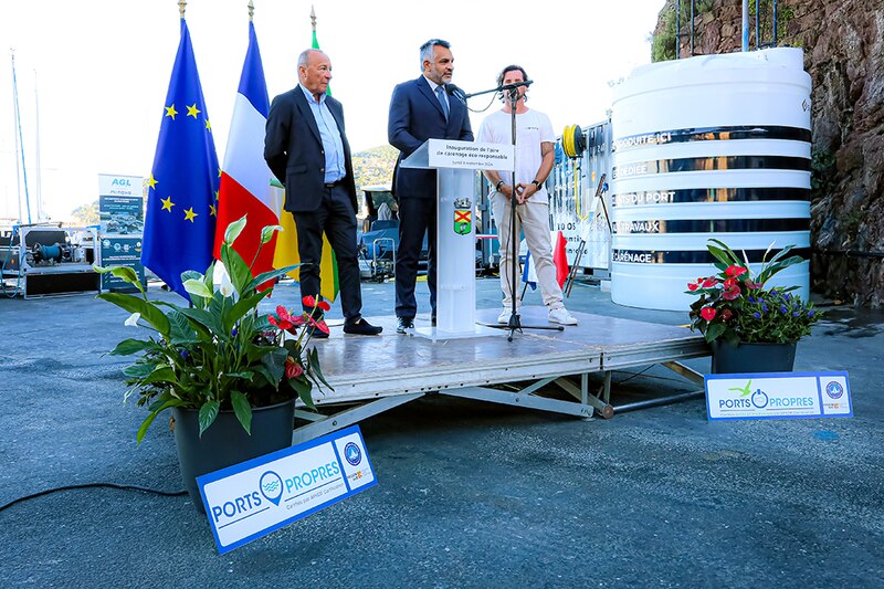 Le port de la Rague, à Mandelieu-la-Napoule (Alpes-Maritimes), s’équipe d’une aire de carénage écoresponsable - Inauguration