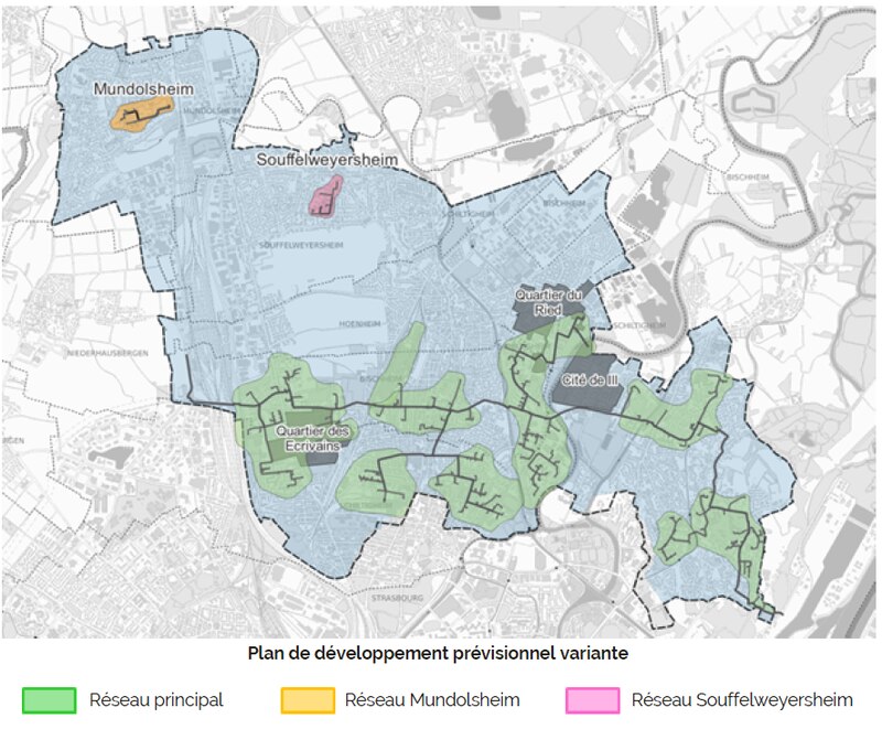 Le nouveau réseau desservira d’est en ouest la partie nord de la ville de Strasbourg et les communes de première couronne.