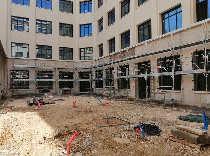 Chantier de Grand Central-Nouvel Hôtel de la Poste à Marseille, par Arkadea (Icade Promotion et La Poste immobilier) et Sud Architectes