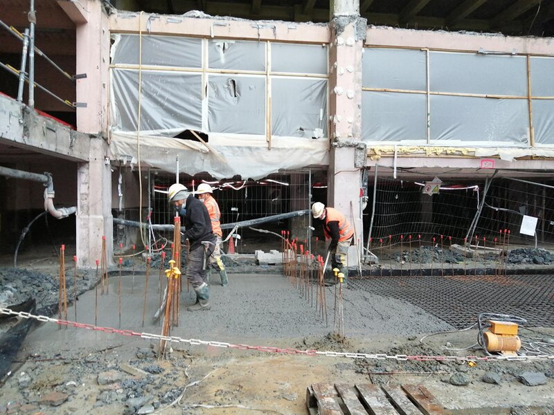 Chantier de reconversion de bureaux en campus à Lille