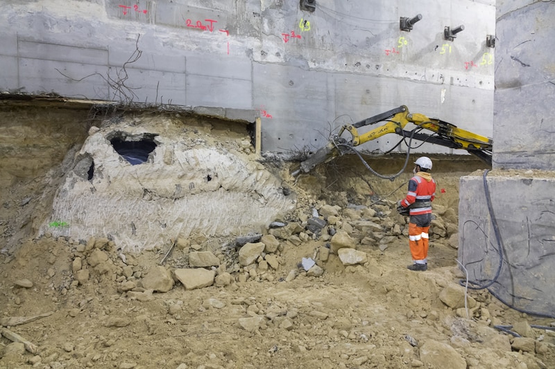 Chantier de la gare Eole La Défense