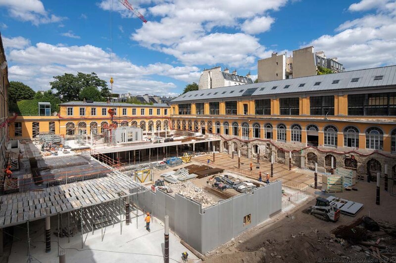 Le nouveau campus Sciences Po à Paris VIIe: les travaux de la cour Gribeauval