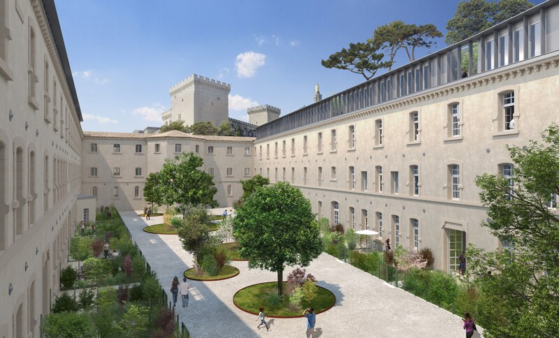 Projet de réhabilitation de la prison Sainte-Anne à Avignon (Vaucluse) par LC2I, Fabre/Speller, Huit et demi et Girard