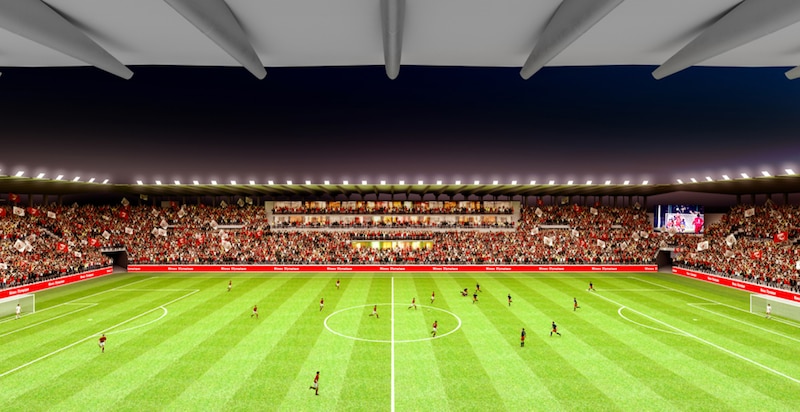 Projet pour le nouveau stade de football de Nîmes (Gard)