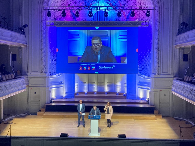 Bruno Arcadipane, président d'Action Logement, salle Gaveau à Paris le 16 janvier 2025.