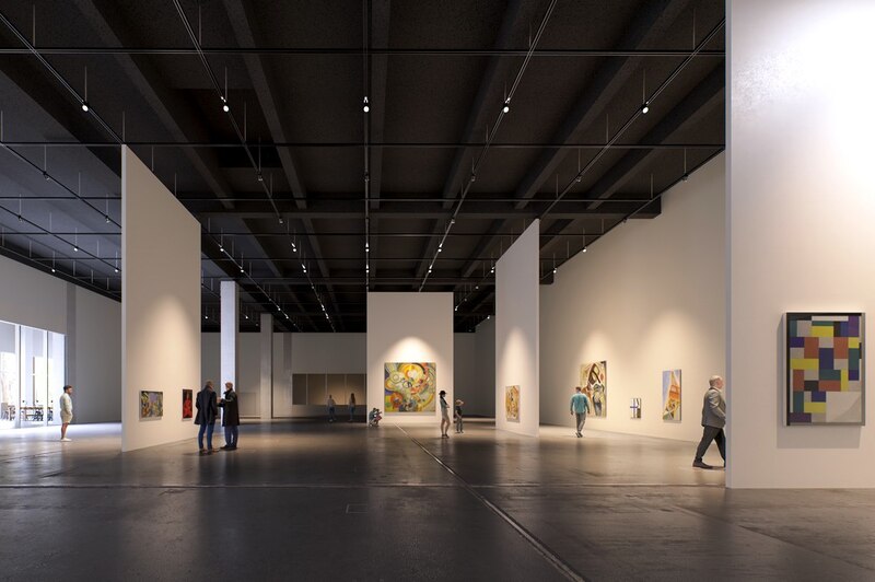 Un plateau du futur «Centre Pompidou-Francilien-Fabrique de l’art/Musée national Picasso-Paris» à Massy (Essonne).