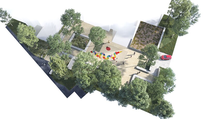 3F végétalise les dalles des immeubles du quartier des Coteaux à Mulhouse (Haut-Rhin)