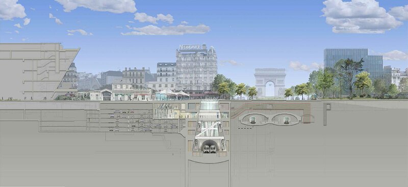 Projet gare Eole à Paris XVIIe