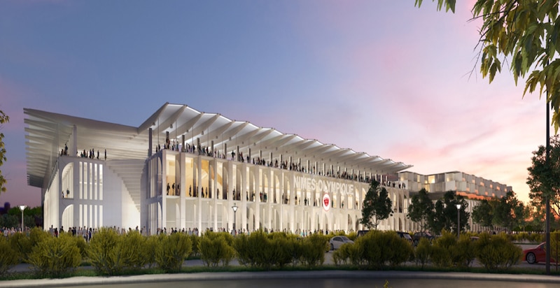 Projet pour le nouveau stade de football de Nîmes (Gard)
