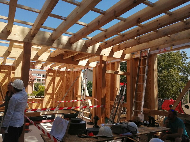 Ossature bois pour extension d'une villa