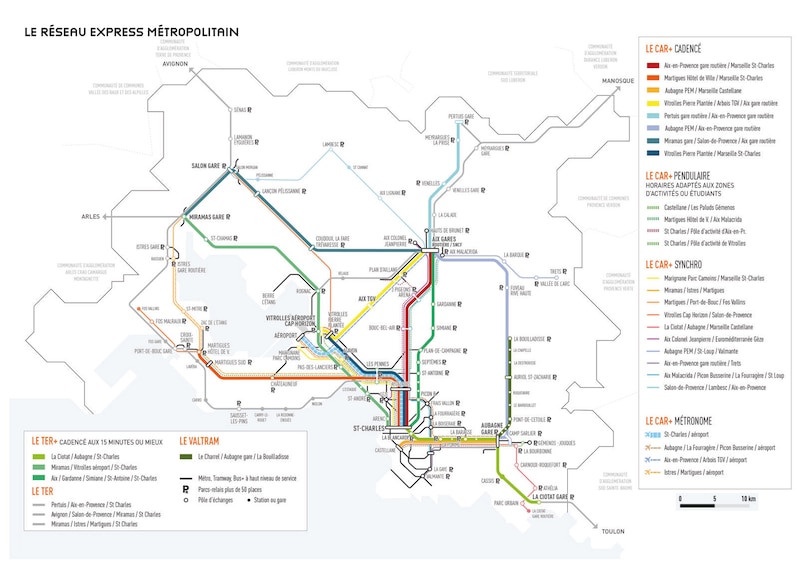 Le réseau express métropolitain en Paca