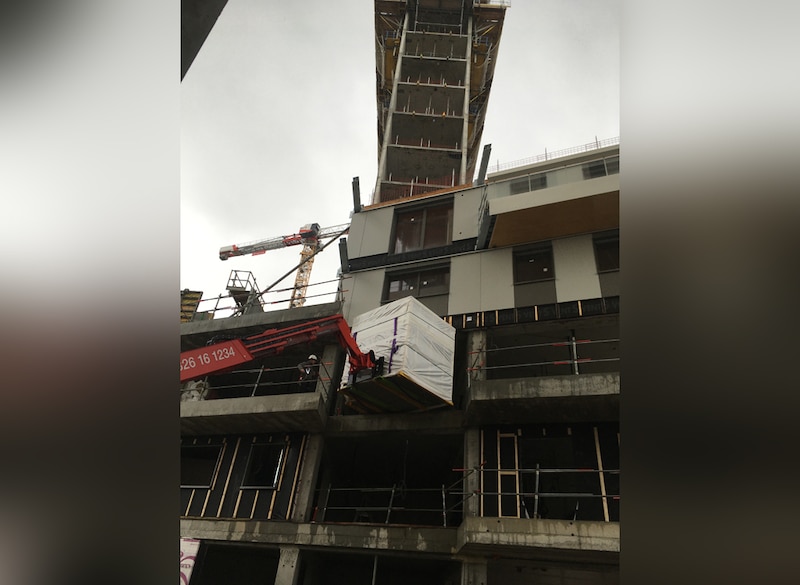 Chantier de la tour Hypérion à Bordeaux (Gironde)