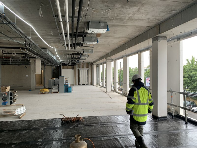 Chantier du futur siège du Groupe Up à Gennevilliers (Hauts-de-Seine)