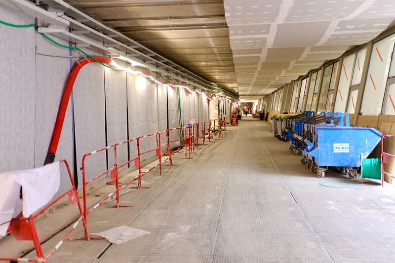 Chantier gare Eole à Paris XVIIe