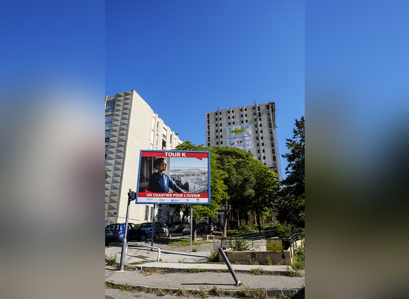 Marseille : démolition par grignotage de la tour K de la cité de la Castellane