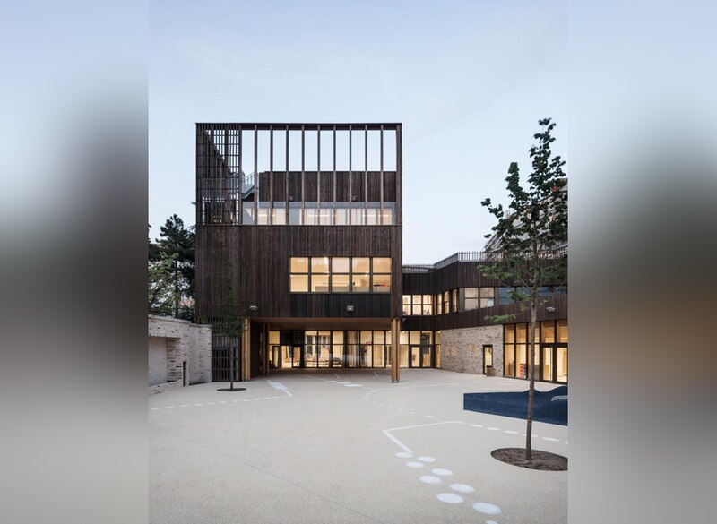 Palmarès du Prix national de la construction bois 2020: Ecole maternelle Vincent-Auriol à Paris XIIIe