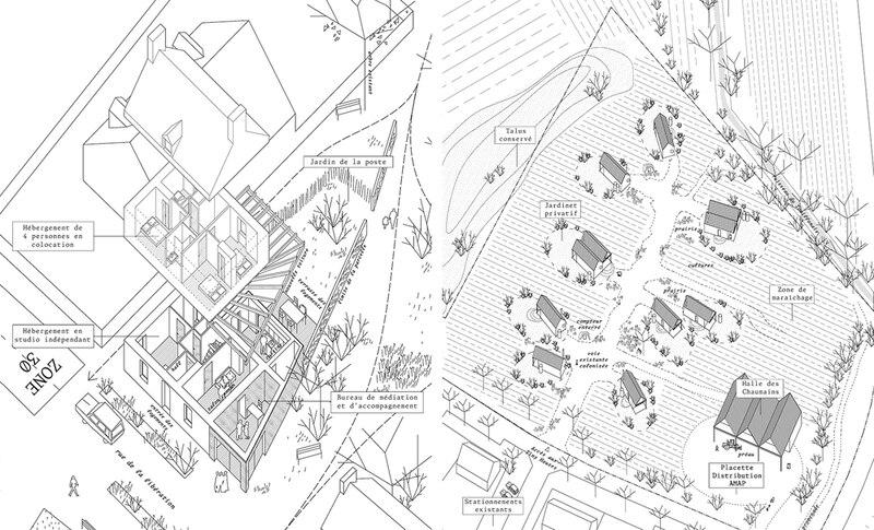 Premier « Réinventer rural » : Treffieux, ancienne Poste et Les Chaumains (sites en binôme)