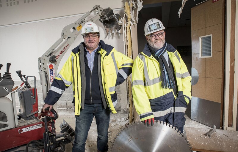Laurent Mathelier (à g.) et Bertrand Fortineau, resopnsables de TNS BTP.