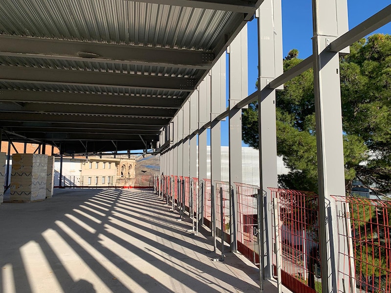 Chantier du palais des congrès de Nîmes (Gard) - Le restaurant au dernier étage