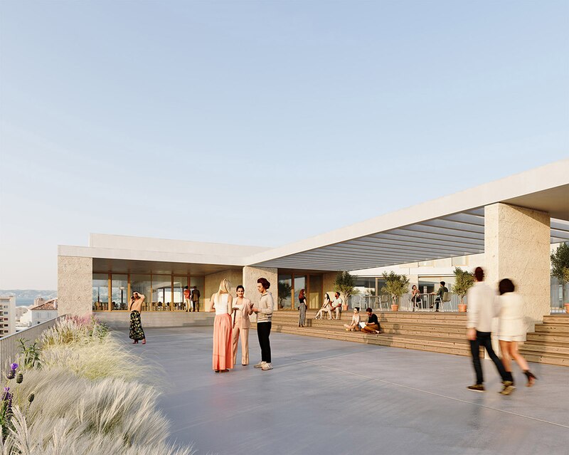 Projet de campus Omnes Education à Marseille par Redman et AT Architectes - Le rooftop