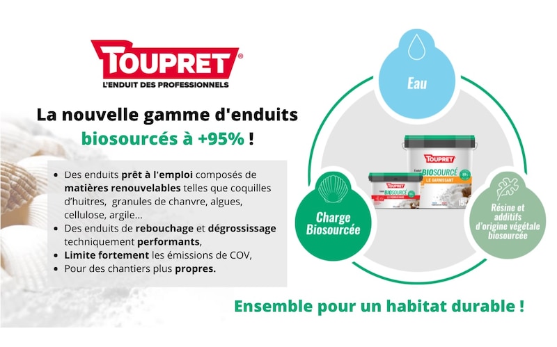 Toupret : Gamme d’enduits biosourcés Toupret