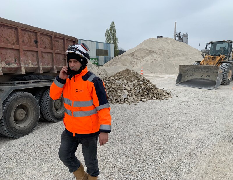Plateforme économie circulaire d'Eqiom à Gennevilliers (92)