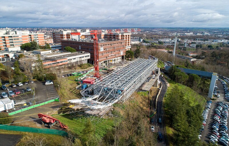 Chantier de Téléo, le téléphérique urbain de Toulouse