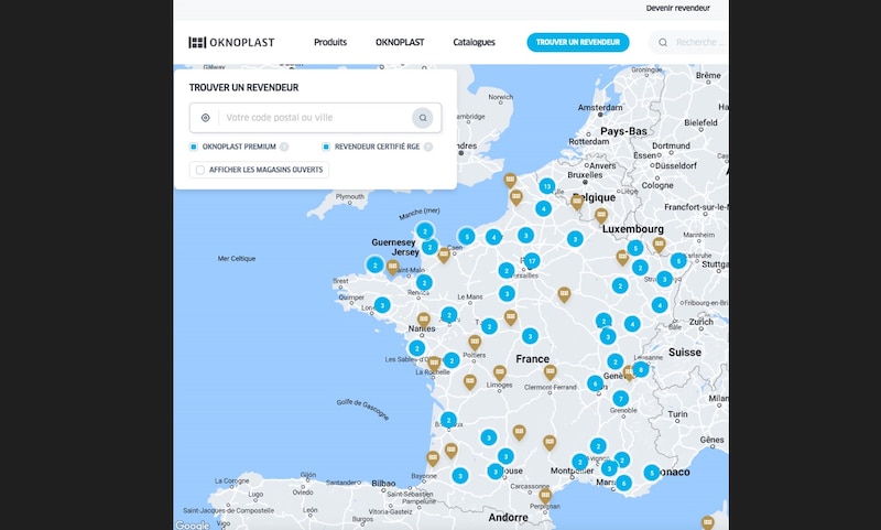 Oknoplast Carte revendeur