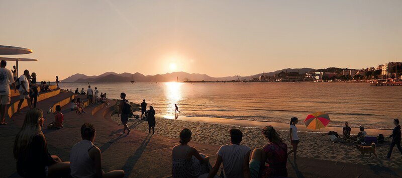 Projet de réaménagement de la Croisette à Cannes par AURC et Snøhetta