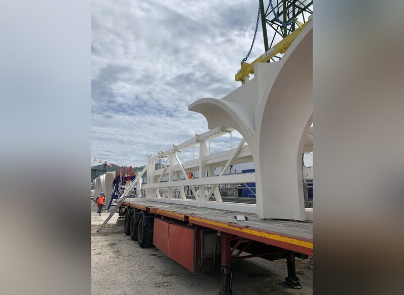 Chantier de La Porte bleue à Marseille (Bouches-du-Rhône)