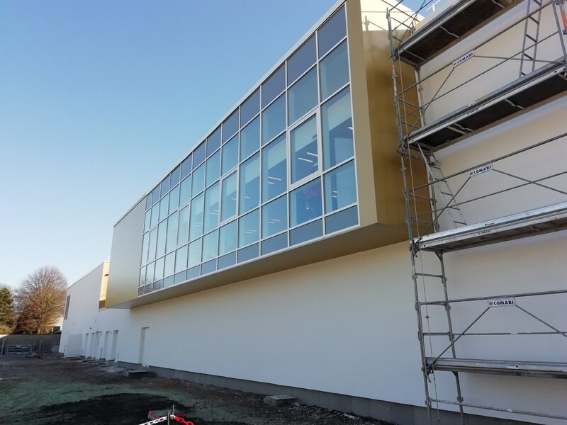 Chantier de l'Aquapôle d'Amiens: depuis le parvis nord