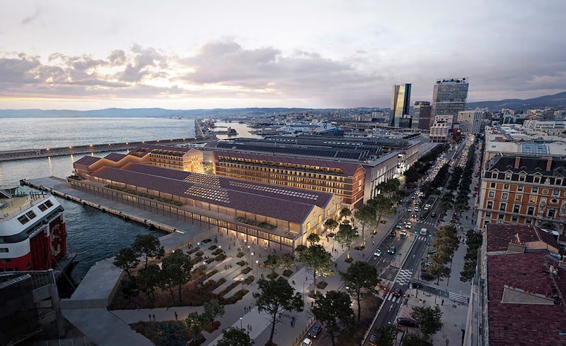 Projet pour le nouveau siège du Port de Marseille Fos - Vue arrière