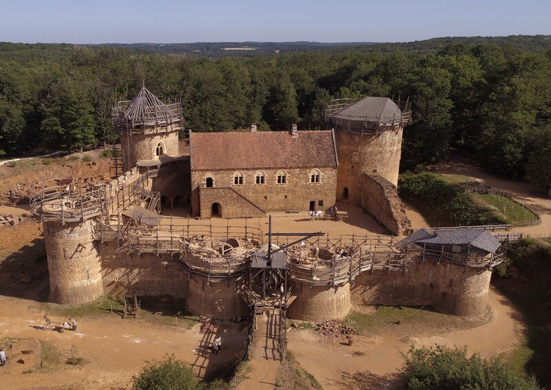 Vue aérienne Guédelon 