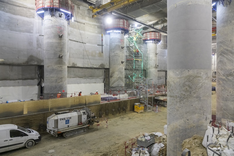 Chantier de la gare Eole La Défense