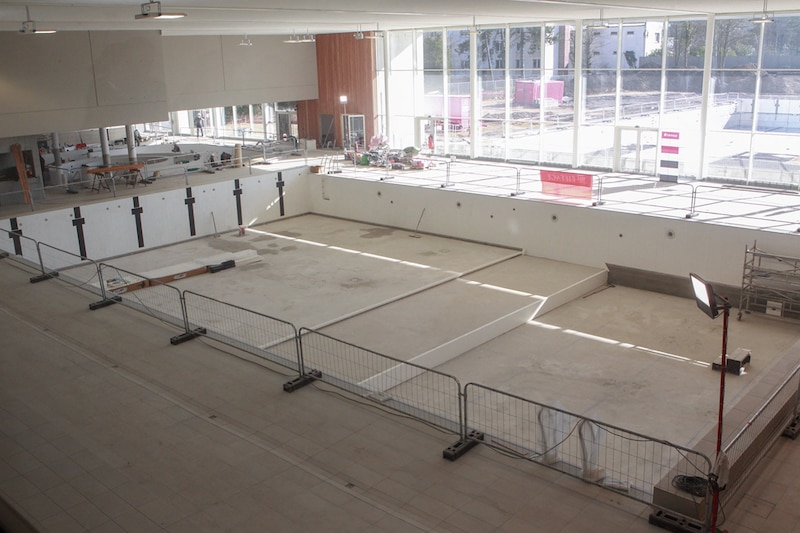 Chantier de l'Aquapôle d'Amiens: bassin de 25 mètres