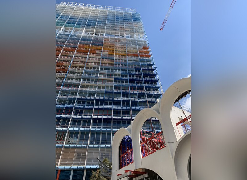Chantier de La Porte bleue à Marseille (Bouches-du-Rhône)