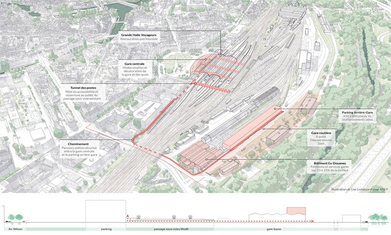Strasbourg 360°, programme d’aménagement à l’horizon 2030-2032 de la gare de Strasbourg