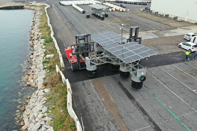SolarinBlue, démonstrateur photovoltaïque flottant en pleine mer