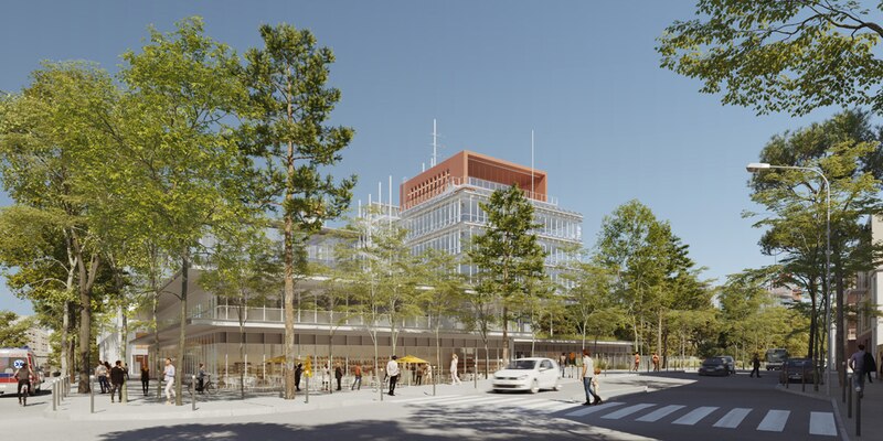 Projet pour l’hôpital Grand Paris Nord à Saint-Ouen (Seine-Saint-Denis) par Renzo Piano Building Workshop (mandataire) et Brunet Saunier Architecture
